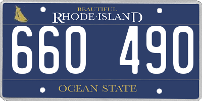 RI license plate 660490