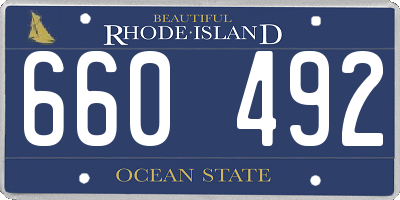 RI license plate 660492