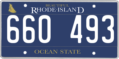 RI license plate 660493