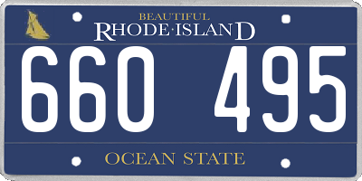 RI license plate 660495