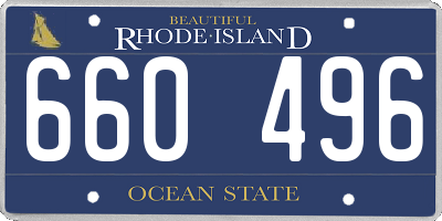 RI license plate 660496