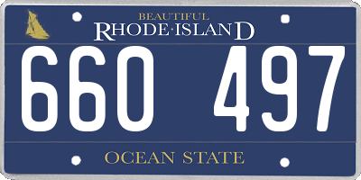 RI license plate 660497
