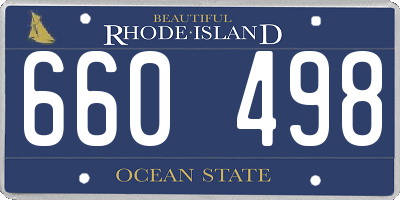 RI license plate 660498