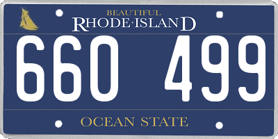 RI license plate 660499