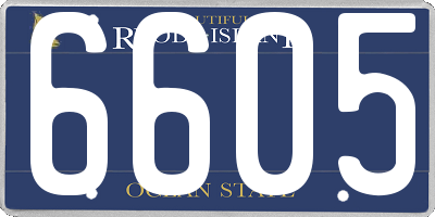 RI license plate 6605