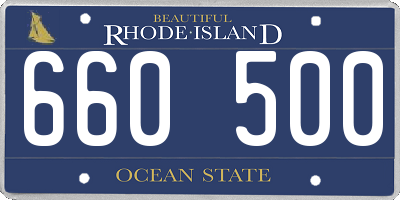 RI license plate 660500