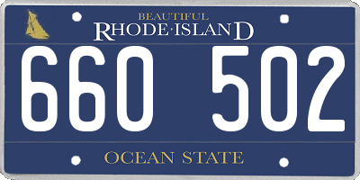 RI license plate 660502