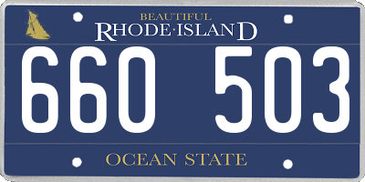 RI license plate 660503