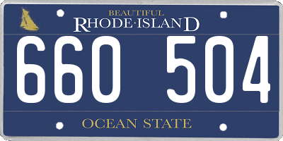 RI license plate 660504
