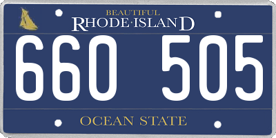 RI license plate 660505