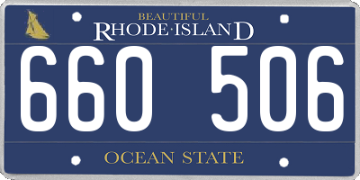 RI license plate 660506