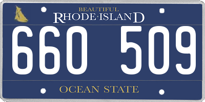 RI license plate 660509