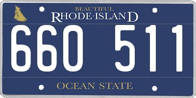 RI license plate 660511