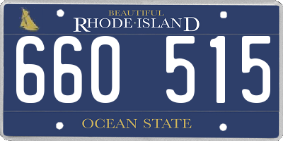 RI license plate 660515