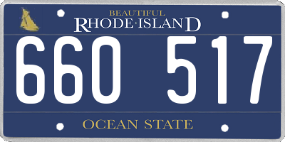 RI license plate 660517