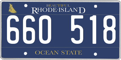 RI license plate 660518