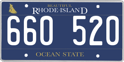 RI license plate 660520