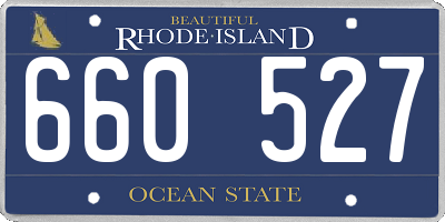 RI license plate 660527