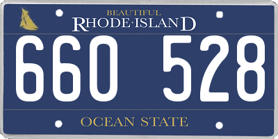 RI license plate 660528