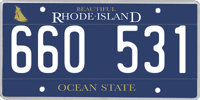 RI license plate 660531
