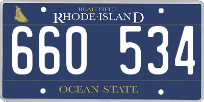 RI license plate 660534