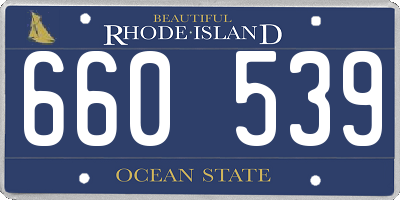 RI license plate 660539