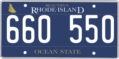RI license plate 660550
