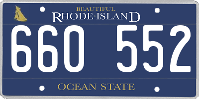 RI license plate 660552