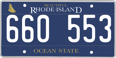 RI license plate 660553