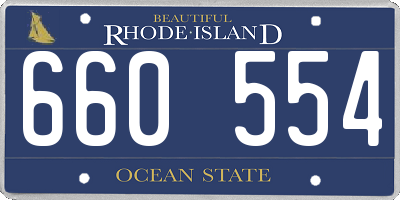 RI license plate 660554