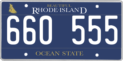 RI license plate 660555