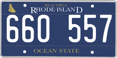 RI license plate 660557