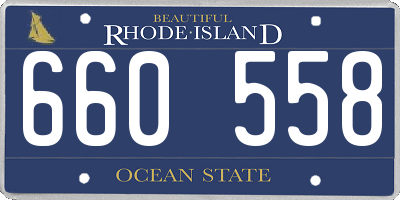 RI license plate 660558