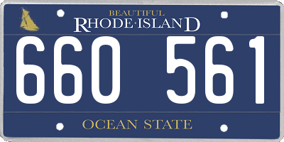 RI license plate 660561