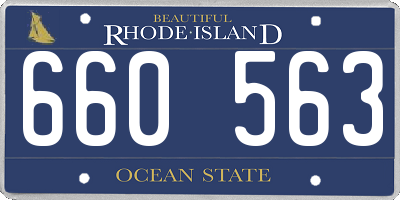 RI license plate 660563