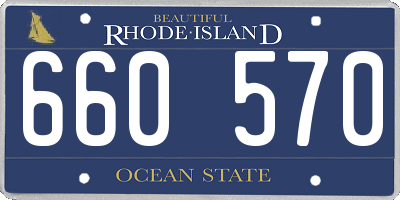 RI license plate 660570
