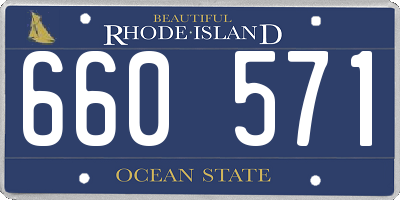 RI license plate 660571