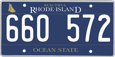 RI license plate 660572