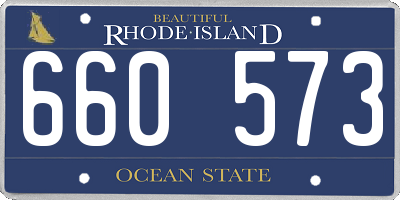 RI license plate 660573
