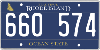 RI license plate 660574