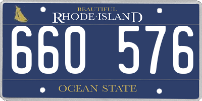 RI license plate 660576
