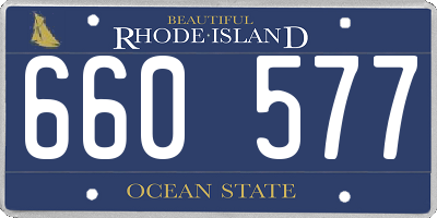 RI license plate 660577
