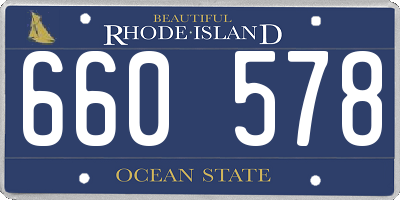 RI license plate 660578