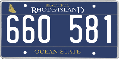 RI license plate 660581