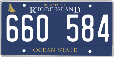RI license plate 660584