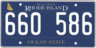 RI license plate 660586