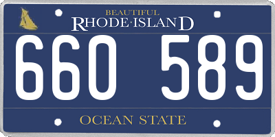 RI license plate 660589