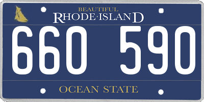 RI license plate 660590