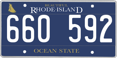 RI license plate 660592