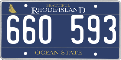 RI license plate 660593